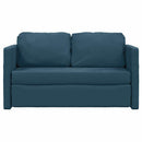 2-i-1 sovesofa 122x204x55 cm velour blå
