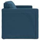 2-i-1 sovesofa 122x204x55 cm velour blå