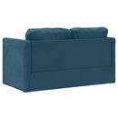 2-i-1 sovesofa 122x204x55 cm velour blå