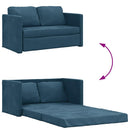 2-i-1 sovesofa 122x204x55 cm velour blå