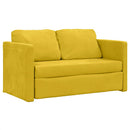 2-i-1 sovesofa 122x204x55 cm velour mørkegul