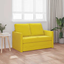 2-i-1 sovesofa 122x204x55 cm velour mørkegul