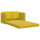 2-i-1 sovesofa 122x204x55 cm velour mørkegul