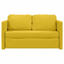 2-i-1 sovesofa 122x204x55 cm velour mørkegul