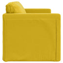 2-i-1 sovesofa 122x204x55 cm velour mørkegul