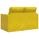 2-i-1 sovesofa 122x204x55 cm velour mørkegul