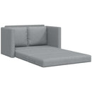 2-i-1 sovesofa 112x174x55 cm stof lysegrå
