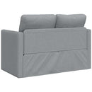 2-i-1 sovesofa 112x174x55 cm stof lysegrå