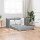2-i-1 sovesofa 112x174x55 cm stof lysegrå