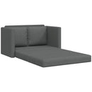 2-i-1 sovesofa 112x174x55 cm stof mørkegrå