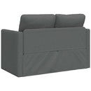 2-i-1 sovesofa 112x174x55 cm stof mørkegrå