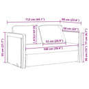 2-i-1 sovesofa 112x174x55 cm stof mørkegrå