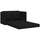 2-i-1 sovesofa 112x174x55 cm stof sort