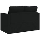 2-i-1 sovesofa 112x174x55 cm stof sort