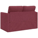 2-i-1 sovesofa 112x174x55 cm stof vinrød