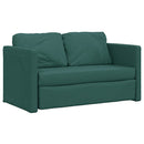 2-i-1 sovesofa 112x174x55 cm stof mørkegrøn