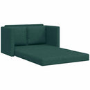 2-i-1 sovesofa 112x174x55 cm stof mørkegrøn
