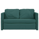2-i-1 sovesofa 112x174x55 cm stof mørkegrøn