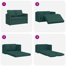 2-i-1 sovesofa 112x174x55 cm stof mørkegrøn