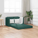 2-i-1 sovesofa 112x174x55 cm stof mørkegrøn