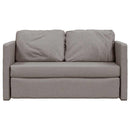 2-i-1 sovesofa 112x174x55 cm stof gråbrun