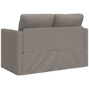 2-i-1 sovesofa 112x174x55 cm stof gråbrun