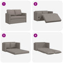 2-i-1 sovesofa 112x174x55 cm stof gråbrun