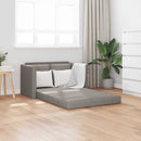2-i-1 sovesofa 112x174x55 cm stof gråbrun
