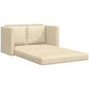 2-i-1 sovesofa 112x174x55 cm stof creme