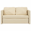 2-i-1 sovesofa 112x174x55 cm stof creme