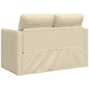 2-i-1 sovesofa 112x174x55 cm stof creme