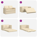 2-i-1 sovesofa 112x174x55 cm stof creme
