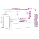 2-i-1 sovesofa 112x174x55 cm stof creme