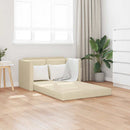 2-i-1 sovesofa 112x174x55 cm stof creme