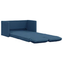 2-i-1 sovesofa 112x174x55 cm stof blå