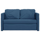 2-i-1 sovesofa 112x174x55 cm stof blå