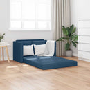 2-i-1 sovesofa 112x174x55 cm stof blå
