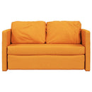 2-i-1 sovesofa 112x174x55 cm stof mørkegul