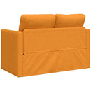 2-i-1 sovesofa 112x174x55 cm stof mørkegul