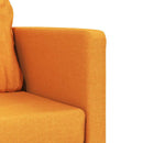 2-i-1 sovesofa 112x174x55 cm stof mørkegul