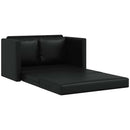 2-i-1 sovesofa 112x174x55 cm kunstlæder sort