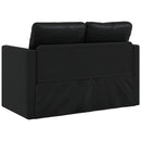 2-i-1 sovesofa 112x174x55 cm kunstlæder sort