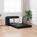 2-i-1 sovesofa 112x174x55 cm kunstlæder sort