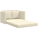 2-i-1 sovesofa 112x174x55 cm kunstlæder cremefarvet