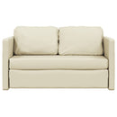 2-i-1 sovesofa 112x174x55 cm kunstlæder cremefarvet