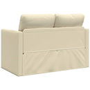 2-i-1 sovesofa 112x174x55 cm kunstlæder cremefarvet