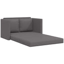 2-i-1 sovesofa 112x174x55 cm kunstlæder grå