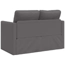 2-i-1 sovesofa 112x174x55 cm kunstlæder grå