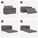 2-i-1 sovesofa 112x174x55 cm kunstlæder grå