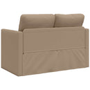 2-i-1 sovesofa 112x174x55 cm kunstlæder cappuccinofarvet